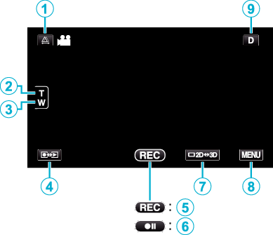 C1DW_Operation buttons for video recording